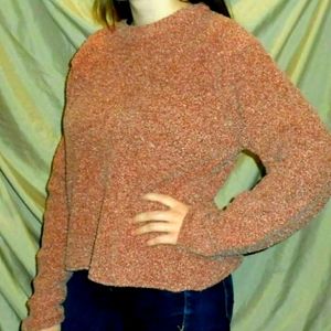 Fuzzy Fluffy Peachy Pink Warm Oversized Columbia Sweater